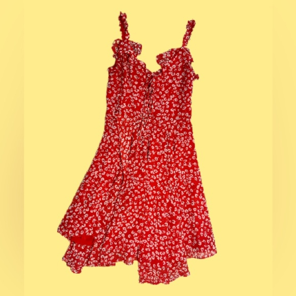 Beautiful red dressss, small size, midi